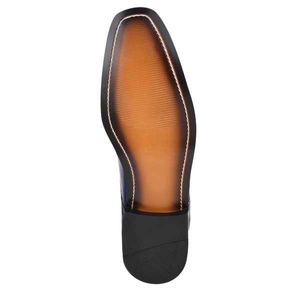 LIBERTYZENO Mens Perforated Toe EEL Print Genuine Leather Oxford Dress S… - Picture 7 of 7